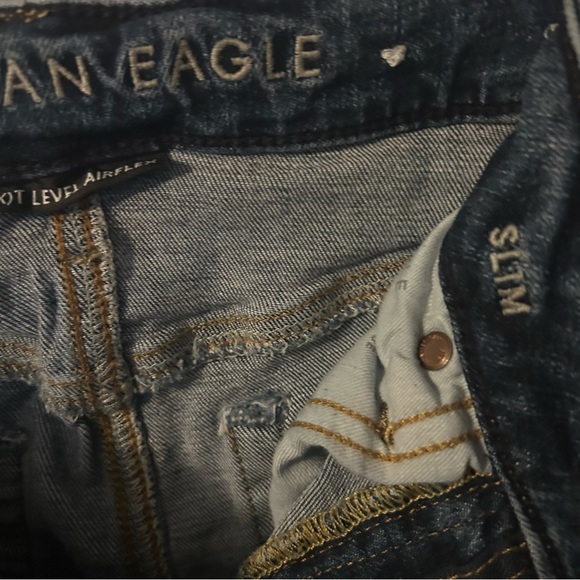 American Eagle Next Level Airflex Slim Fit Jeans Mens Size 28x28 Distressed, GUC - Picture 4 of 8